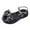 Black, variant on NOKIO Girls' Sparkly Princess Sandals Kids Princess Dressy Sandals Girls' Strappy Wedge Sandals Popular Summer Comfortable Shiny Soft Bottom Bow Princess Children Sandals