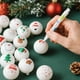 thumbnail image 3 of Decoraciones navideñas, 24 bolas navideñas blancas de 10 ml para manualidades, ideales para decorar el árbol de Navidad. Irrompibles, perfectas para fiestas navideñas. Incluye colgante., 3 of 8