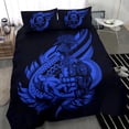 thumbnail image 1 of Juego de Cama Polinesio - Tuvalu Juego de Funda Nórdica Padre e Hijo Azul, 1 of 6