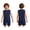Navy Blue, variant on Special Needs Adaptive Clothing Girls Boys Sleeveless Autism Sensory Anti-strip Jumpsuit Short Leg Romper Black 8