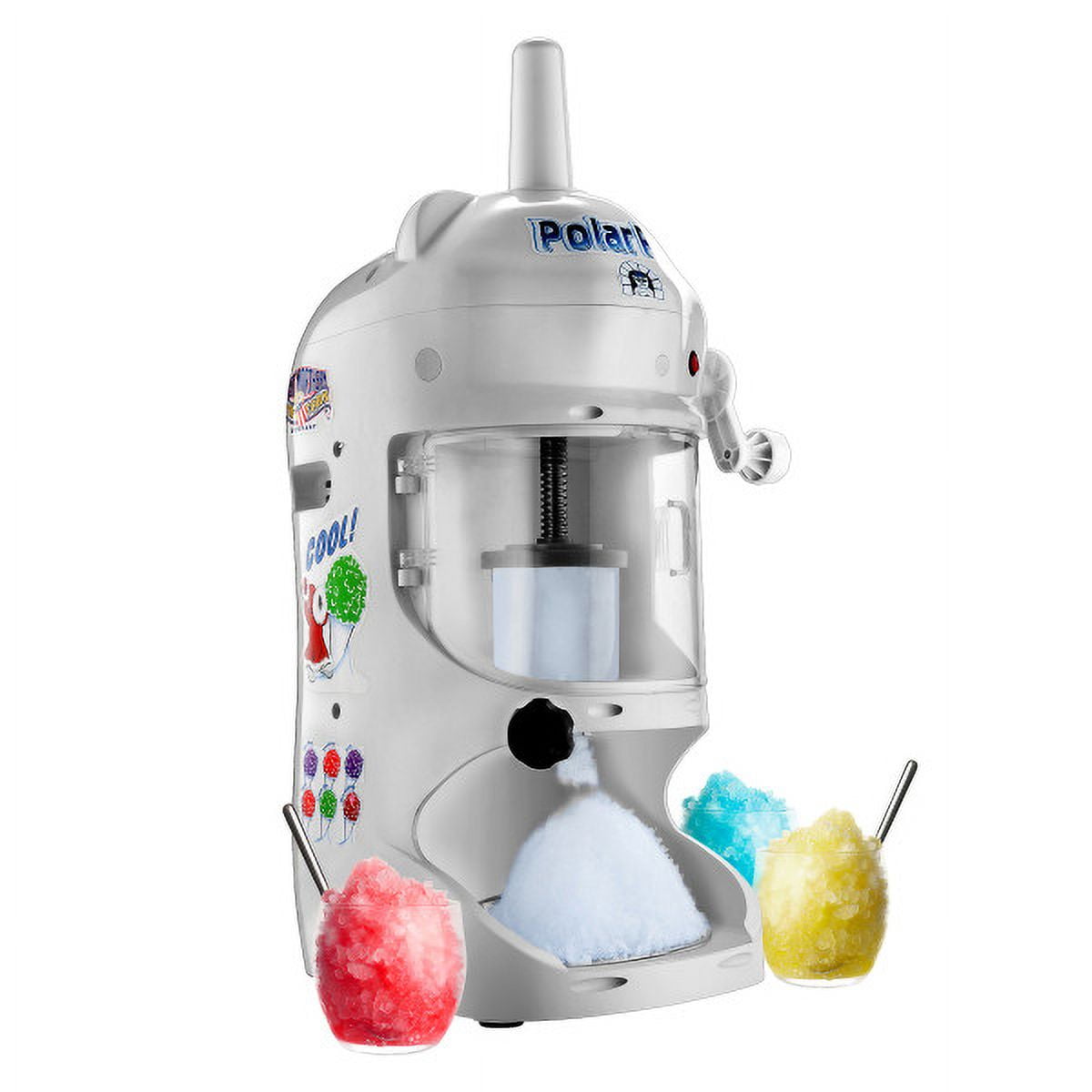 Great Northern Popcorn Snow Cone Machine Ice Shaver with 250W Motor, White
