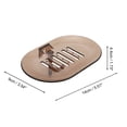 thumbnail image 4 of Unique Bargains 1 Pc Waterproof Soap Holder with Hook Brown Soap Holder for Bathroom 5.51"x3.54"x1.73", 4 of 6