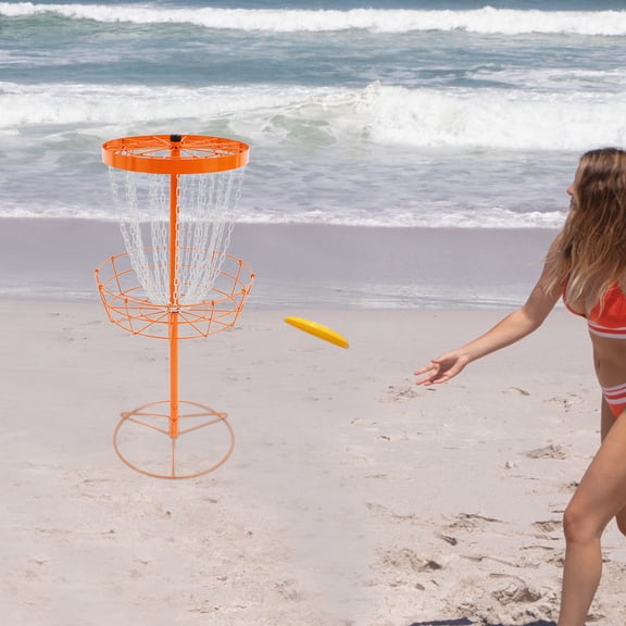 24 Chain Portable Disc Golf Target, Disc Golf Training Basket, Disc Golf Training Stand