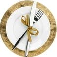 thumbnail image 2 of Hosley Set of 4, 11.75 inch Diameter, Gold Plastic Decorative Charger Plates, 2 of 6