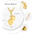 thumbnail image 3 of Footprint Cremation Urn Pendant Necklace for Ashes Stainless Steel Mini Urns Jewelry to Holder Ashes Urn Necklace, 3 of 8