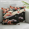 thumbnail image 3 of COMIO Crane Pillow Covers Japanese Style Throw Pillow Covers Cherry Blossoms Pattern Cushion Covers For Adult Women Girl Japanese Traditional Pattern Decorative Accent Pillow Cases, 3 of 5