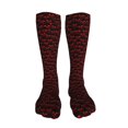thumbnail image 5 of Rateoe Red Skulls 4 print Women's Men's Novelty 20in Crew Socks Cotton Socks Knee High Socks for Walking,Running,Nurses,Pregnancy-One Size, 5 of 8