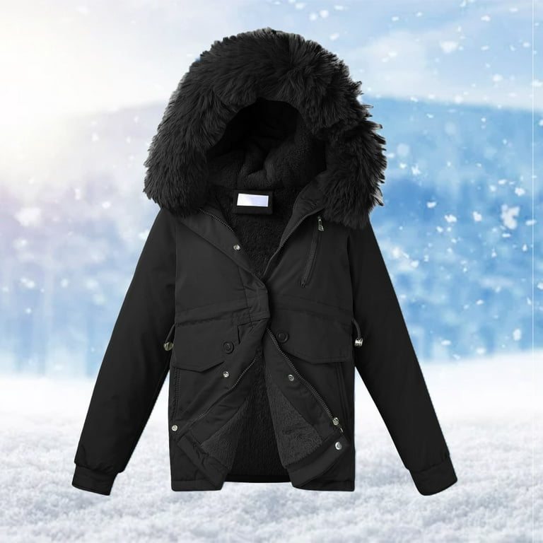 ASEIDFNSA Women'S Coats for Winter Maze Jacket Women Winter Coat Lapel  Collar Long Sleeve Jacket Vintage Thicken Coat Jacket Warm Hooded Thick  Padded Outerwear Big Collar Jackets