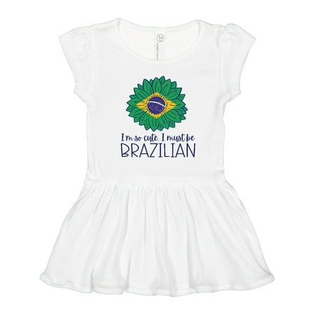 

Inktastic I m So Cute I Must Be Brazilian Sunflower Gift Toddler Girl Dress
