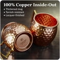 thumbnail image 2 of Juego de tazas de cobre Moscow Mule, 4 tazas martilladas, 100% cobre puro, 2 of 6