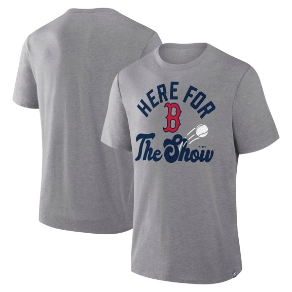 Men's Fanatics Heather Gray Boston Red Sox Nostalgia Tri-Blend T-Shirt