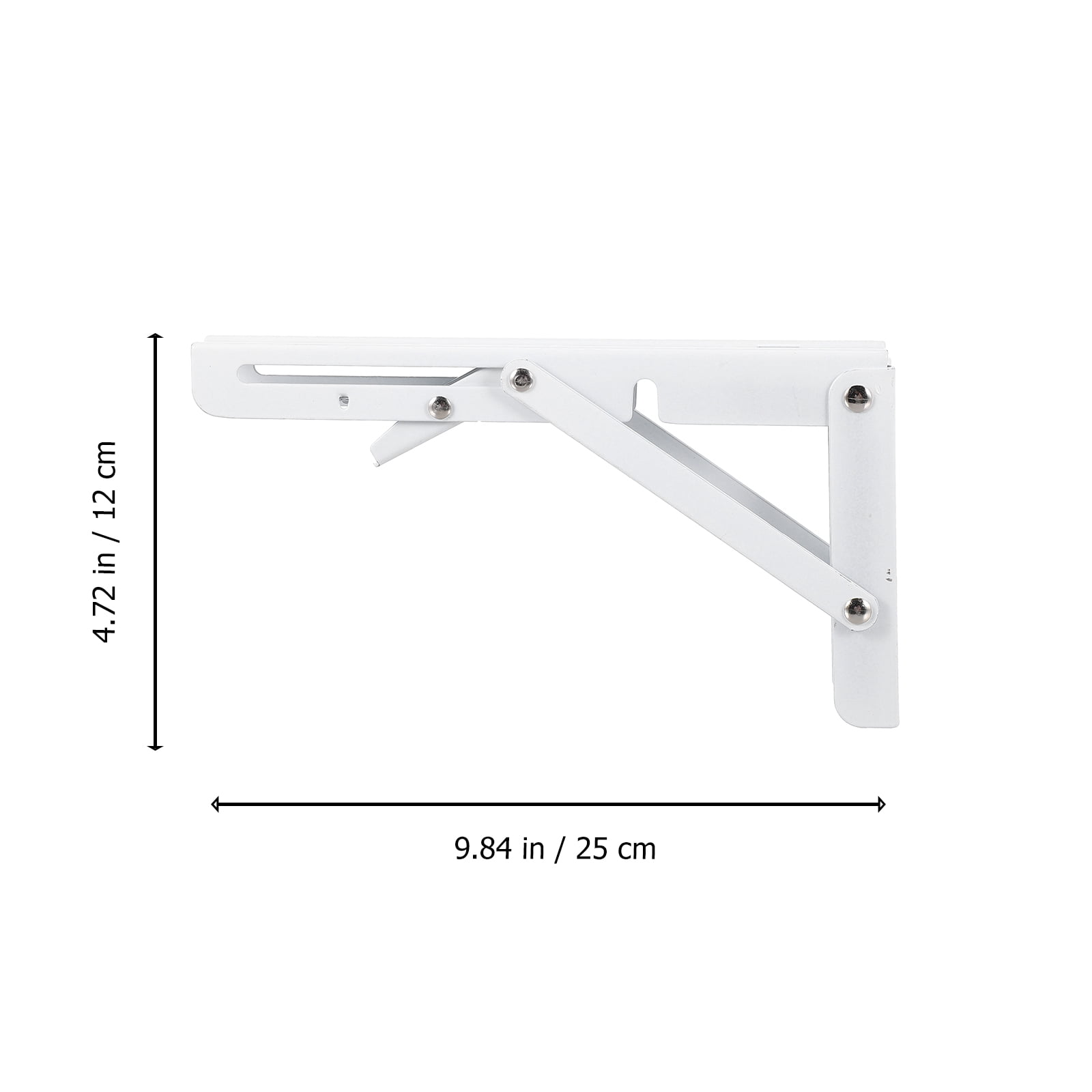 Masteelf 4 PCS 8 inch Folding Shelf Bracket Stainless Steel Triangle Folding Support