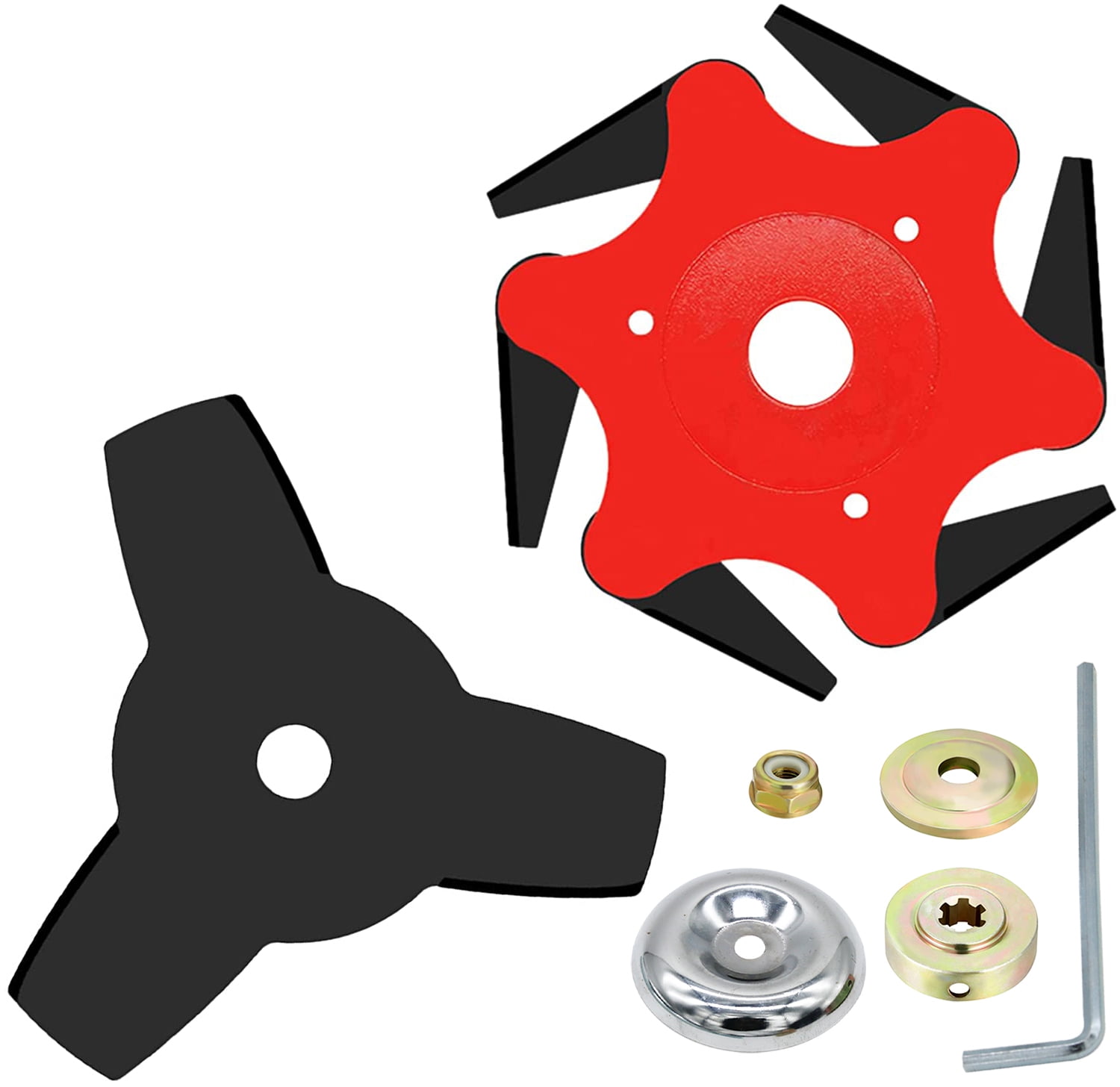 IRmm Brush Cutter Blades, 10 Inch 3Teeth Heave Duty Steel Weed Eater