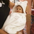 thumbnail image 2 of Lovebay 0-2T Baby Ultra Absorben Hooded Bath Towel with Bear Ears for Babie Toddler Infant 38 x 30 Inch Blanket, 2 of 6