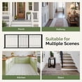 thumbnail image 5 of Free Standing Dog Gate, 21" Height Pet Gate Extra Wide Dog Gates for Stairs Doorways Front Porch Fireplace, 37" - 68" Wide Metal Adjustable Pet Fence Indoor, Black, 5 of 9