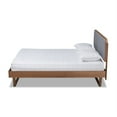 thumbnail image 3 of Baxton Studio Natalia Mid-Century Modern Dark Grey Fabric Upholstered and Ash Walnut Finished Wood Full Size Platform, 3 of 7