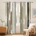 thumbnail image 5 of Modern Abstract Brush Sage Green Blackout Curtains 2 Panels,63 Inch,Grommet Top,Thermal Insulated, 5 of 8