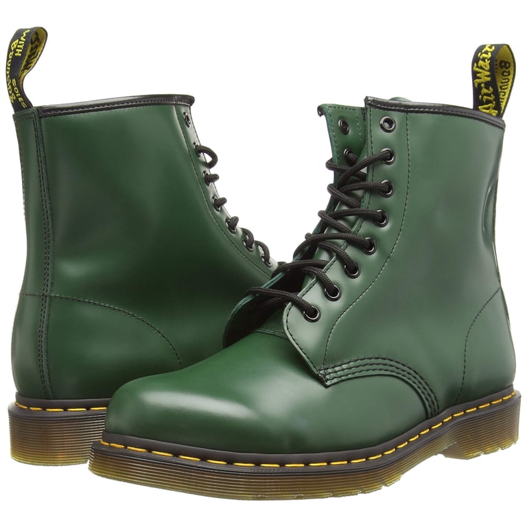 Doc Dr. Martens 1460 Smooth Leather Lace Up Boots Green 118222 Men 7 Women 8 Dr Martens 1460 Smooth Women main image 4