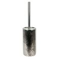 thumbnail image 2 of ELLE Paris Hammered Metallic Ceramic Toilet Brush, Chrome, 2 of 4