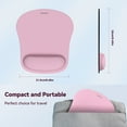 thumbnail image 5 of TECKNET Mouse Pad with Wrist Support, Ergonomic Gaming Mouse Pad Pain Relief, Portable Comfortable Mousepad for Computer, Laptop, Office, Home and Travel, Non-Slip Base, Waterproof Surface, Pink, 5 of 7