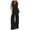 F282 Black, variant on Likimi Two Piece Sets For Women Casual Button Down Sleeveless V Neck Solid Color Vest With Wide Leg Pants Outfit Set Green Size M