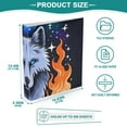 thumbnail image 5 of Wolf Fire Ghost 3 Ring Binders 1.5 inch Hardcover File Folders with Interior Pockets A4 Size Organizer for School Office Hospital, 5 of 8