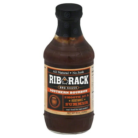(2 Pack) Rib Rack Barbecue Sauce, Southern Bourbon, 19