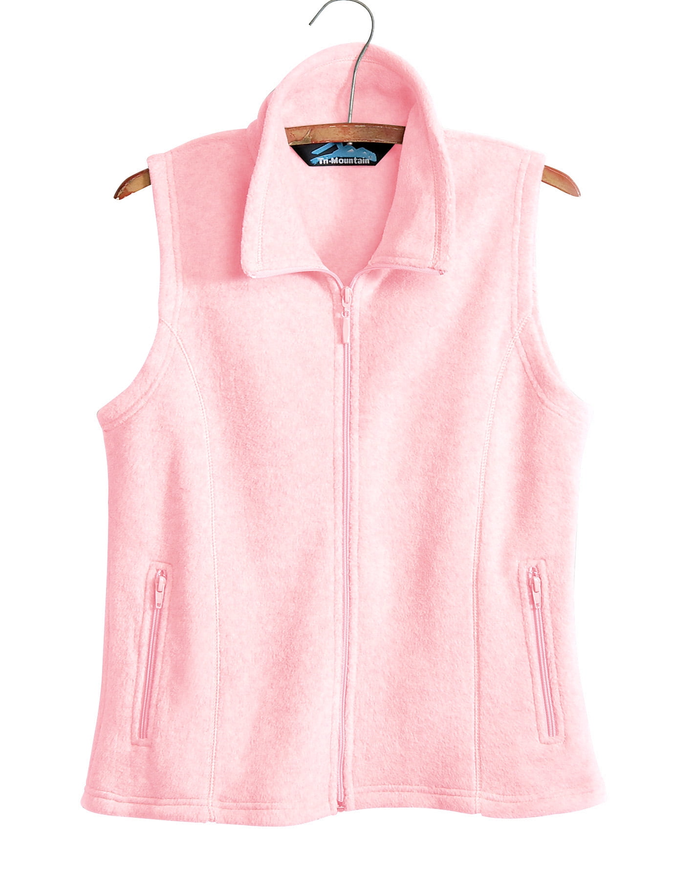 pink fleece vest