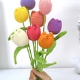 thumbnail image 3 of Handwoven Yarn Tulip Bouquet: Vibrant,Low-Maintenance Home Decoration!, 3 of 12