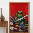 thumbnail image 4 of Character Ninjago Door Curtain Drape Split Doorway Curtain Room Window Hallway Closet Privacy Partition Curtain Kitchen Door Decoration 34x56in, 4 of 7