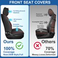 thumbnail image 3 of HQBQBUG Seat Covers for Cars Fit for Toyota Camry 2002-2025 2026 Full Set 5 Seats Waterproof Seat Covers,Premium Leather Car Seat Protector(5 Seats,Black&Red), 3 of 10