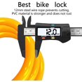 thumbnail image 4 of Bicycle Lock ,120cm / 12mm Cable Lock Security Level Very High with 5-Digit Number Code Combination Lock Bicycle Holder Bicycle Lock Numbers for Bicycle Tricycle Scooter Bike Lock Yellow, 4 of 7