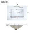 thumbnail image 4 of 24" Solid Wood Bathroom Vanity Combo with Ceramic Sink, Storage Cabinet with 2 Soft Close Doors& U-shaped Adjustable Shelf for Bathroom, 4 of 24