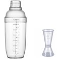 thumbnail image 1 of 24 oz Plastic Cocktail Shaker with Measurement Scales - Transparent Bartender Mixer Cup, 700cc Hand Shaker for Bar Tools and Drink Mixing, 1 of 7