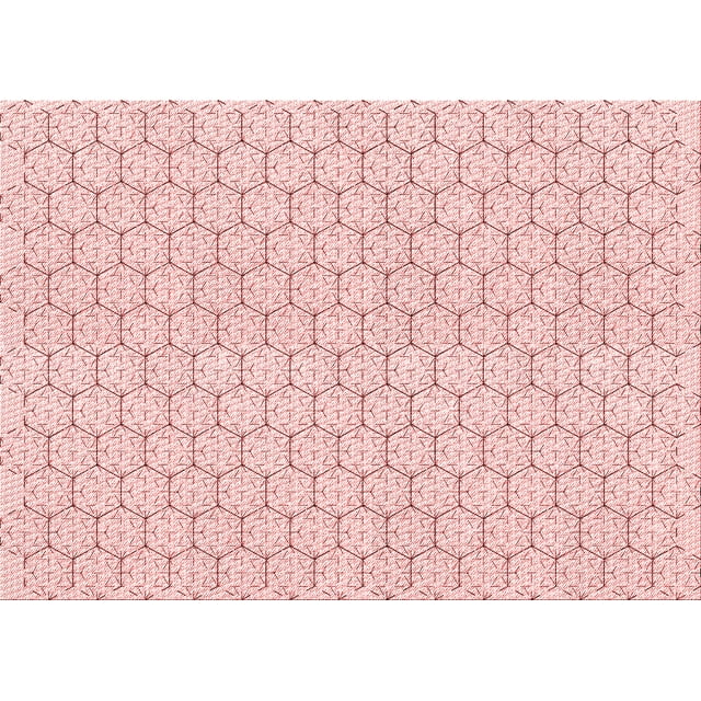 Ahgly Company Machine Washable Indoor Rectangle Transitional Pink Bubble Gum Pink Area Rugs, 8' x 12'