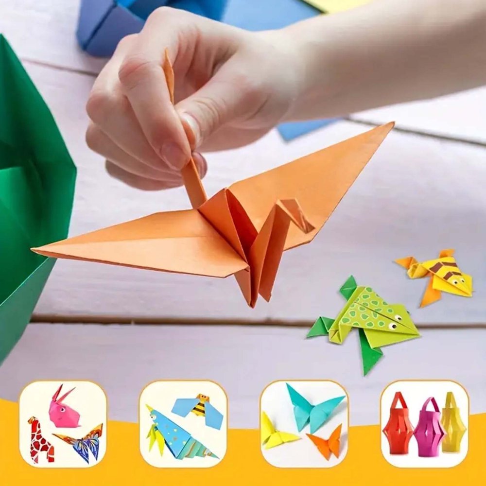 140 Feuilles de Papier Origami étoile, étoile Bling Motif 7 Style Lucky