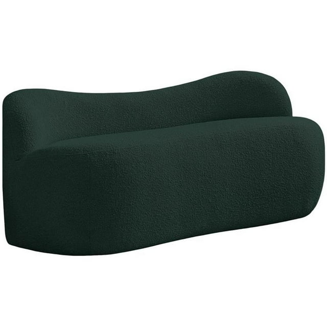 Meridian Furniture Banc en Tissu Boucle Vert