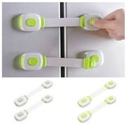 D-GROEE 2Pcs Multi-Use Child Safety Locks - Childproofing Baby Proofing Cabinet Latches for Drawers, Fridge, Dishwasher, Toilet Se