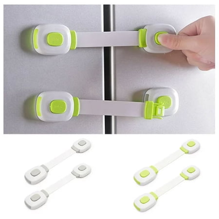 D-GROEE 2Pcs Multi-Use Child Safety Locks - Childproofing Baby Proofing Cabinet Latches for Drawers, Fridge, Dishwasher, Toilet Se