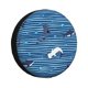 thumbnail image 1 of Fotbe Sharks on White Blue Striped Funda de Llanta de Repuesto con Estampado, Engrosada, Ajuste Universal para Jeep, Remolque, RV, SUV, Camión-15 inch, 1 of 6