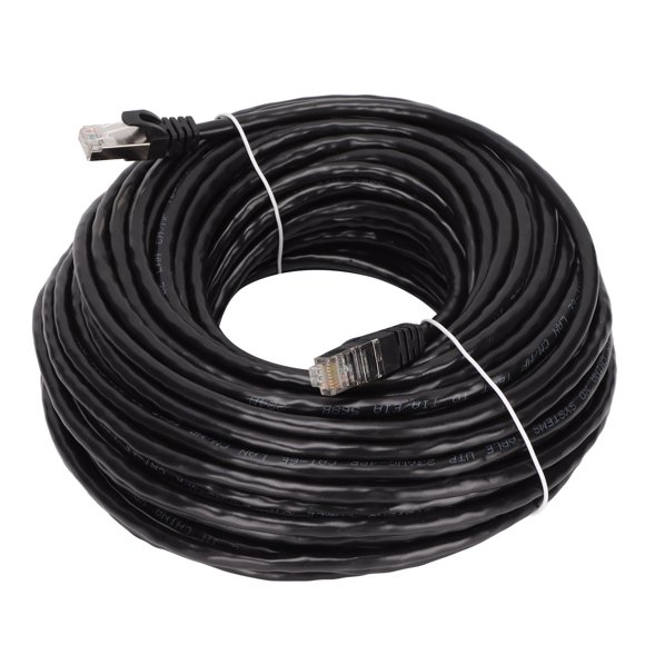 Cat 6 Ethernet Cable, PVC Material RJ 45 Connector High Speed 10Gbps EMI Protection Internet Cable for Routers 30 meters