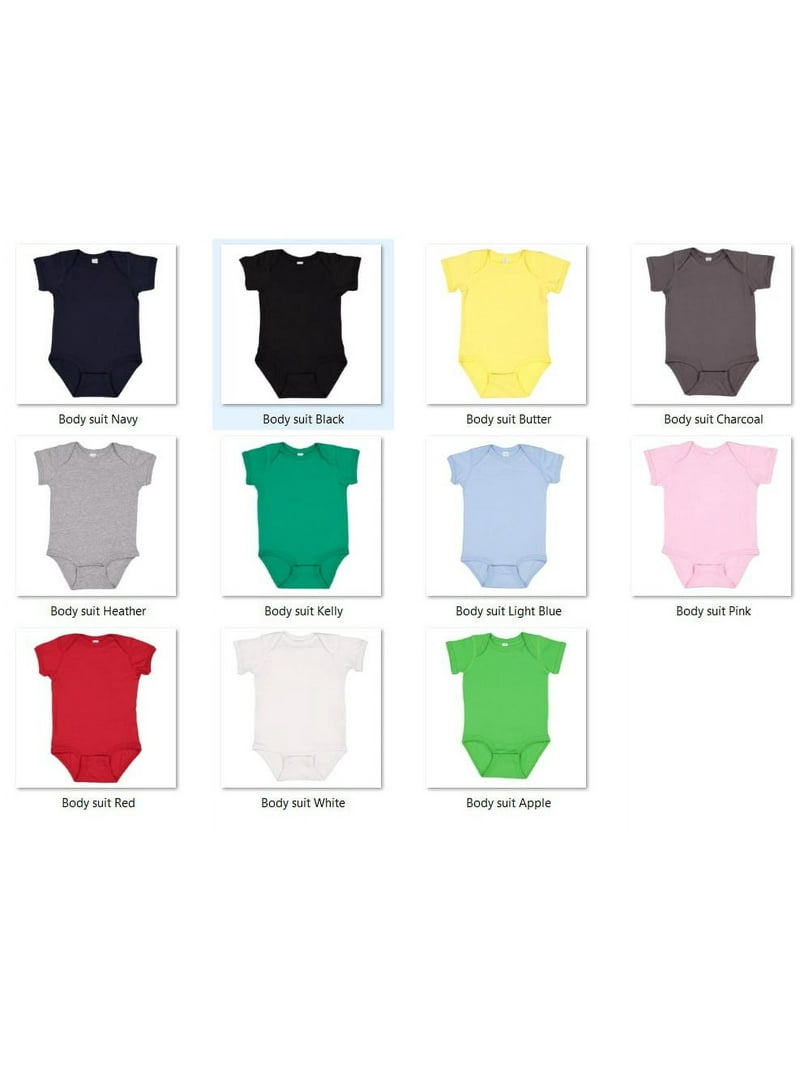 Baby Bodysuit BELLA CANVAS Half 1/2 Way To One Month Birthday