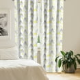 thumbnail image 2 of Ambesonne Vintage Curtains, Triangles Dots Hexagon Art, Pair of 28"x84", Yellow and Charcoal Grey, 2 of 5