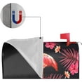 thumbnail image 4 of Flamingo with Tropical Palm Leaves and Hibiscus Flower Mailbox Cover Magnetic Mailbox Wraps Post Box Cover Décor 21x18 in, 4 of 6