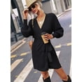 thumbnail image 1 of Womens Long Sleeve Cardigan Lightweight Open Front Sweater Wrap Tie Waist Oversized Knitted Coat With Pockets, 1 of 5