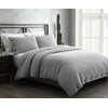 Cozy Beddings 3pc Duvet Cover Set Grey Reaction Collection Cotton/ Linen Stone Washed Bed Linen Cover Set