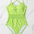thumbnail image 4 of Traje de baño de una pieza para mujer, cómodo, elástico, ajustado, con estampado de flores, para mujer OAVQHLG3B Store  lin121212, 4 of 4
