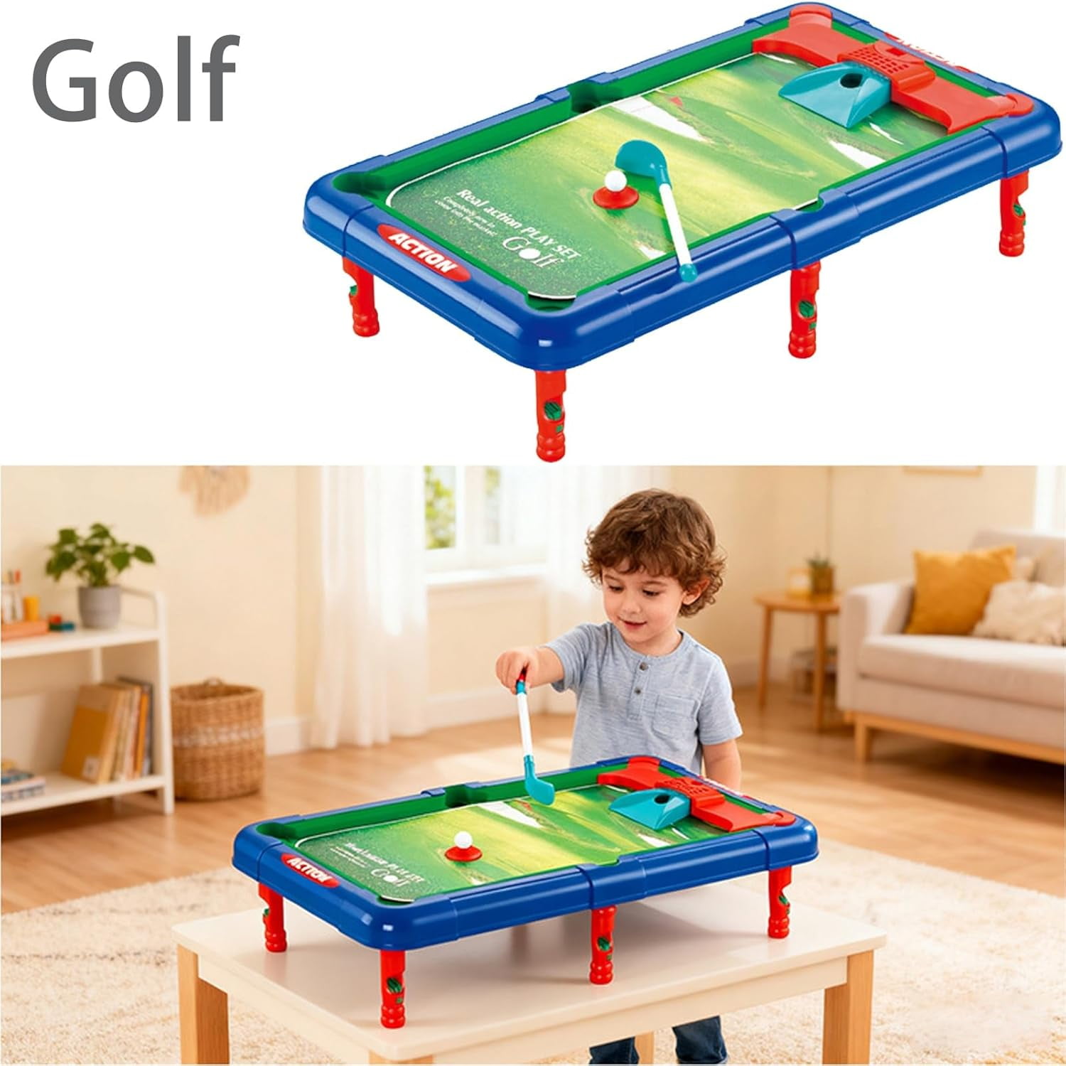 6-in-1 Multi Game Table, 2026 New Portable Multi-Functional Game Set: Features Air Hockey, Bowling, Foosball, Tabletop Pool, Basketball & Golf, Ideal for Family Bonding