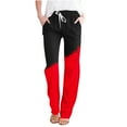 thumbnail image 1 of Pantalons pour Femmes Mode Décontractée Quotidienne Imprimé Décontracté Ample Jambe Large Droite, 1 of 1