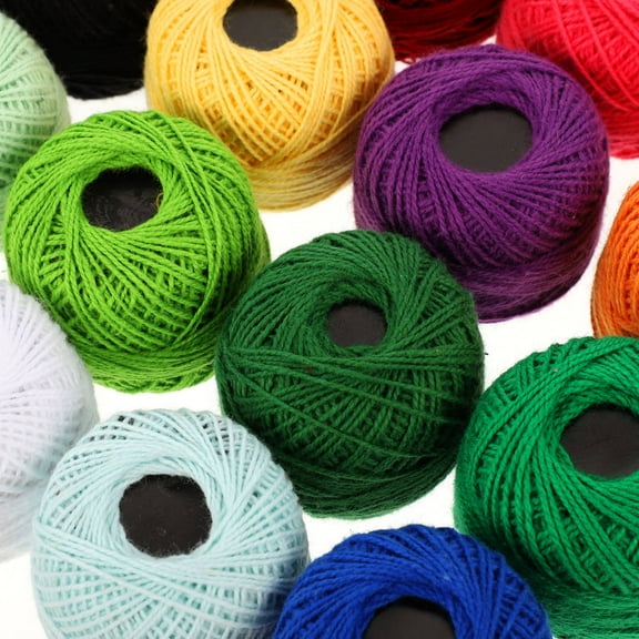 Raindrops Embroidery Floss Bulk 16 Rolls Multi Colored Cotton for Handicraft Interior Decoration